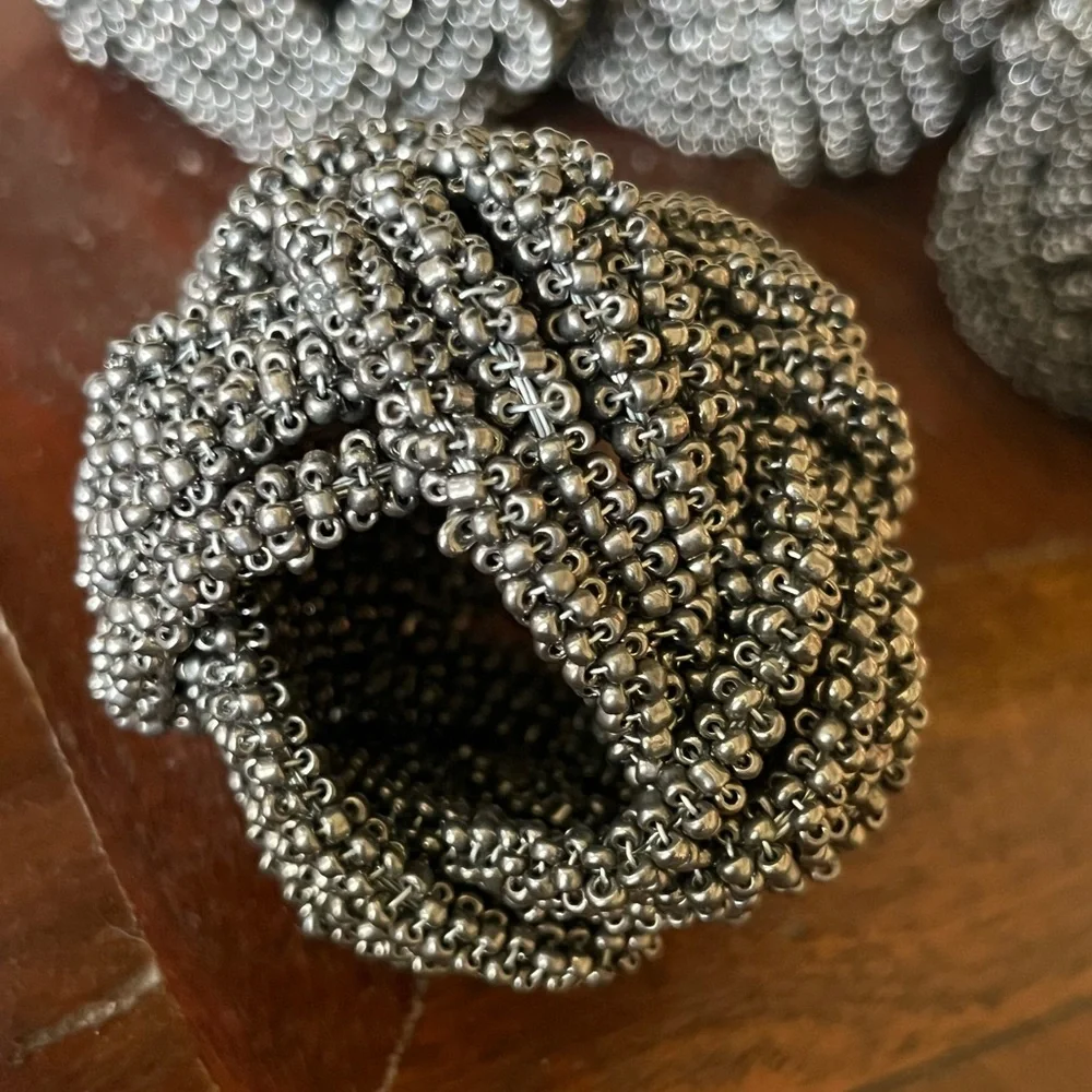 Elegant Beaded Napkin Ring set of 7